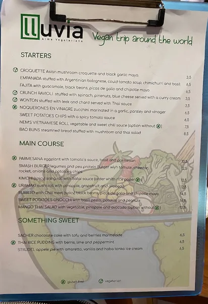 menu 1 of Restaurante Lluvia