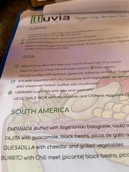 menu 2 of Restaurante Lluvia