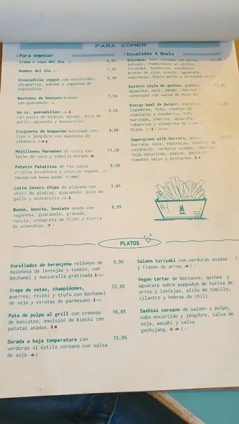 menu 1 of Mareando la Huerta