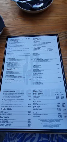 menu 2 of Thai Corner