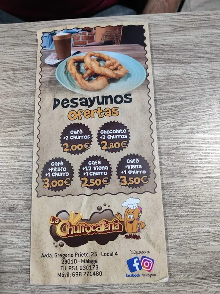 menu 0 of La Churrocatería