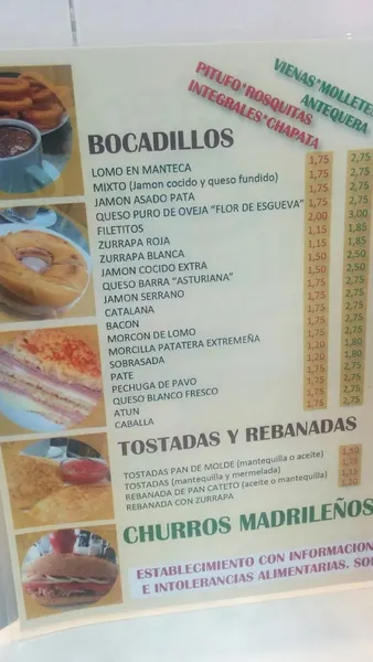 menu 1 of CAFETERÍA NAVARRO