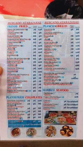 menu 2 of Atarazanas