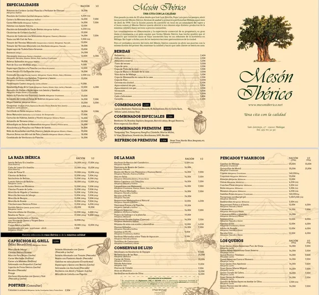 menu 0 of Mesón Ibérico