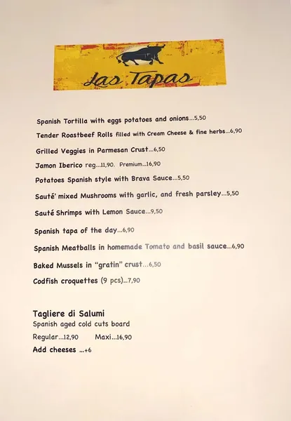 menu 1 of Tuscania Food & Wine