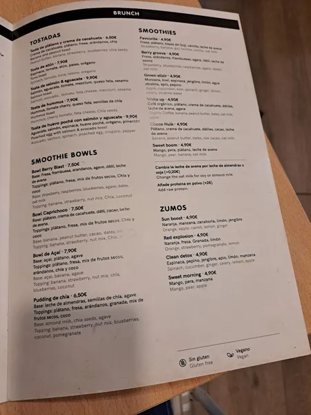 menu 2 of Green Kiss - Hospital Sant Pau
