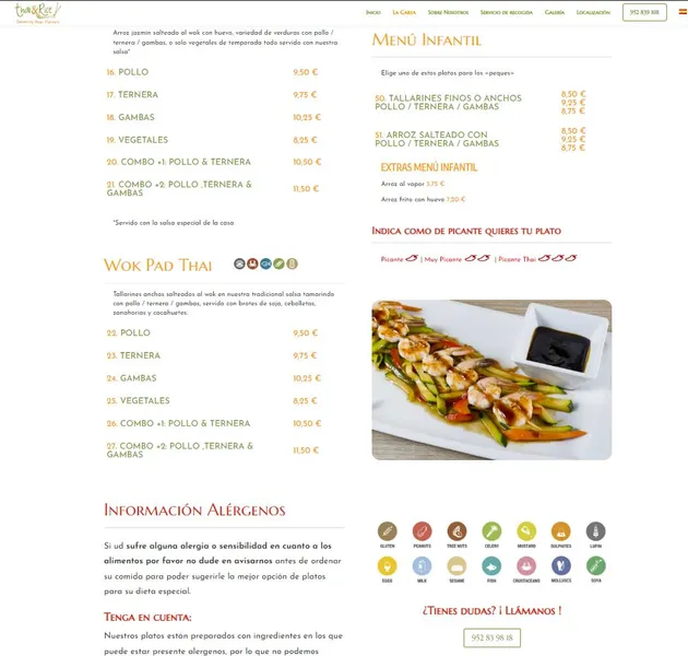 menu 0 of Thai & Rice