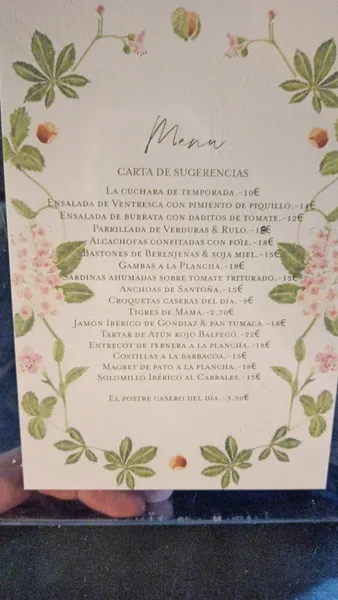 menu 0 of Bar Restaurante Los Candiles