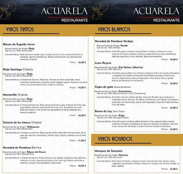 menu 0 of Restaurante Acuarela