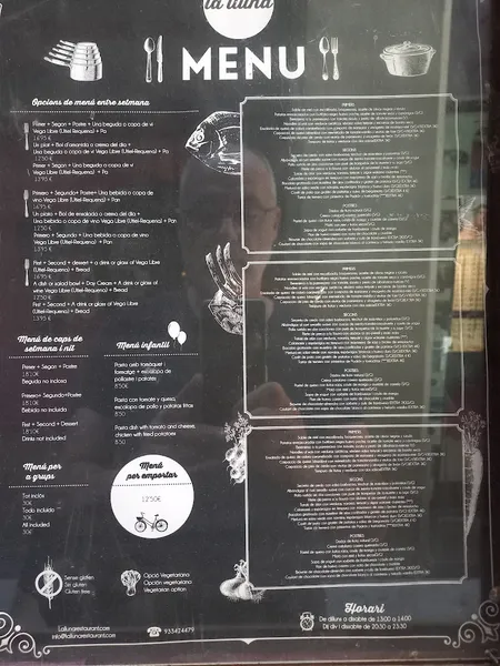 menu 0 of Restaurante la Lluna