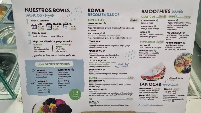 menu 1 of FitBar Gótico - Açai Bowls & Healthy Food