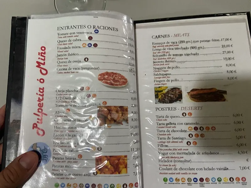 menu 1 of Pulpería O Miño