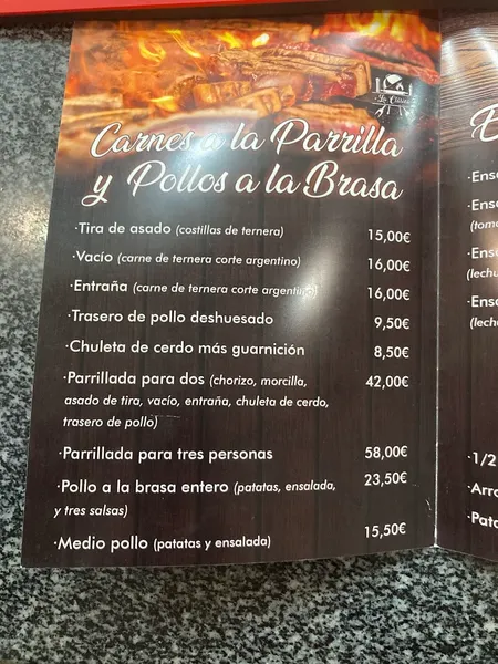 menu 0 of Bar & Parrilla al Carbón La Clásica