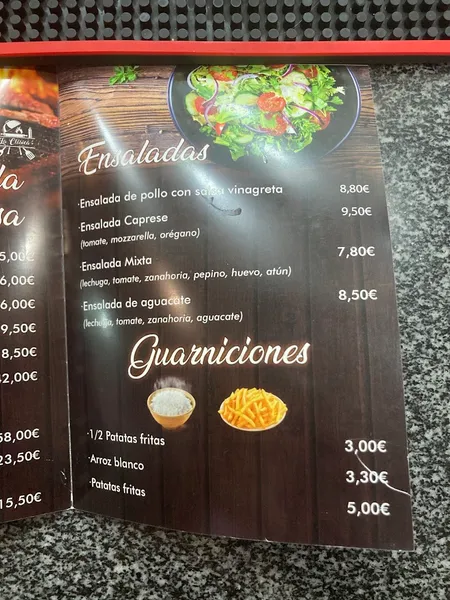 menu 1 of Bar & Parrilla al Carbón La Clásica