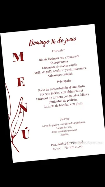 menu 1 of Restaurante Bar El Racó de Aranaz