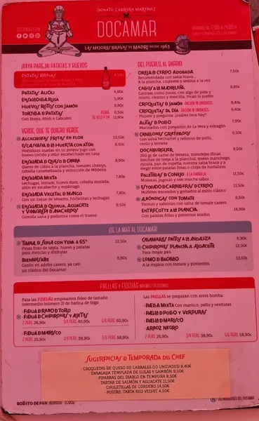 menu 2 of Docamar
