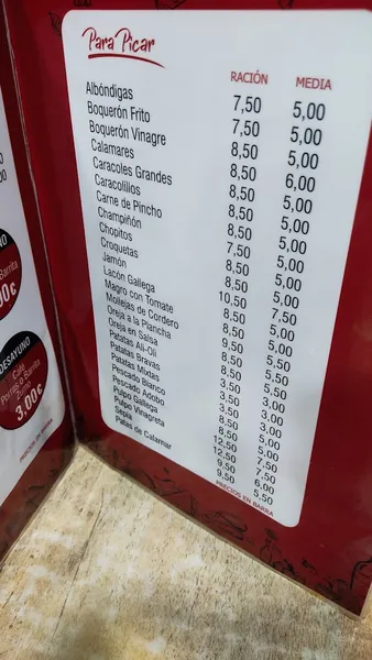 menu 2 of Cervecería Franva