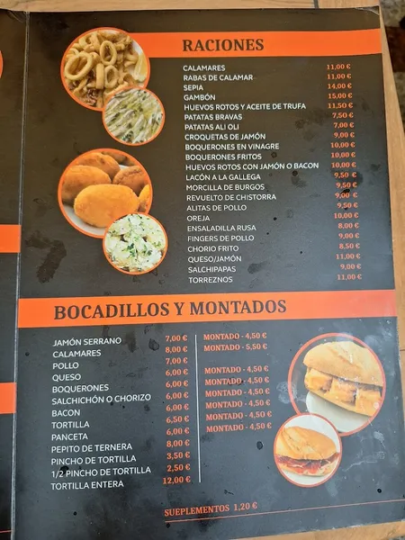 menu 0 of La Terraza