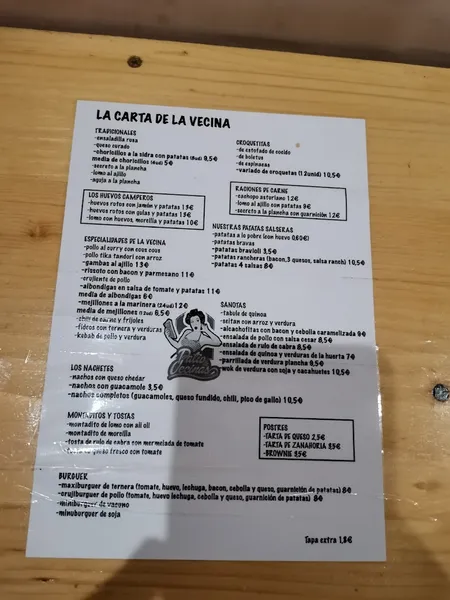 menu 0 of Patio de Vecinas