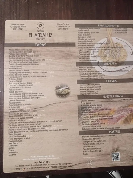 menu 0 of Taberna El Andaluz