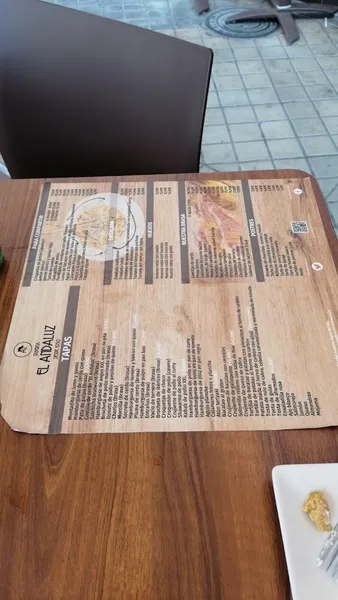 menu 1 of Taberna El Andaluz