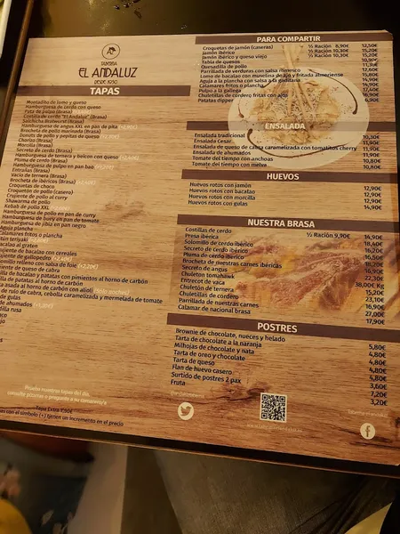 menu 2 of Taberna El Andaluz