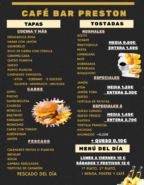 menu 0 of Café Preston