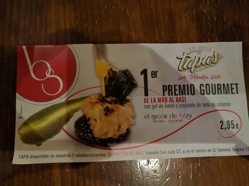 menu 1 of El Rincón de Basi