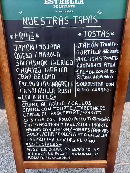 menu 1 of Cafeteria deRuben