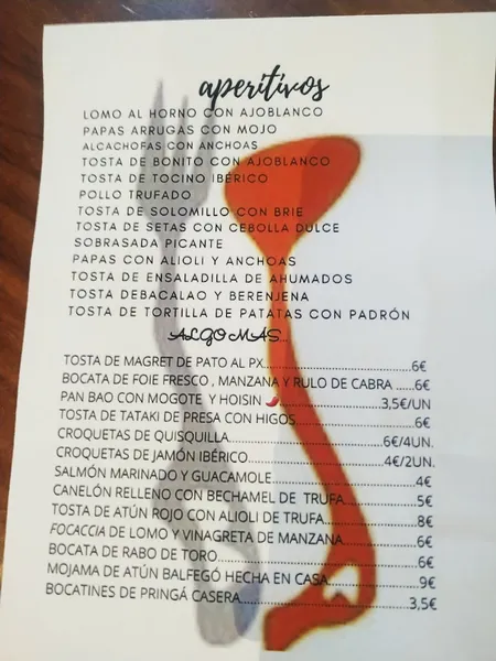 menu 0 of Taberna Entrevinos