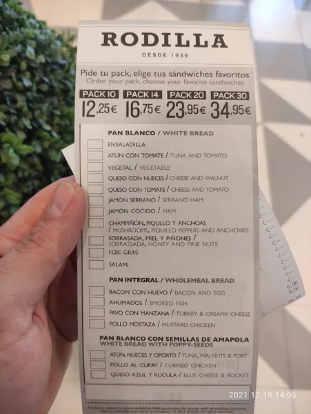 menu 0 of Rodilla