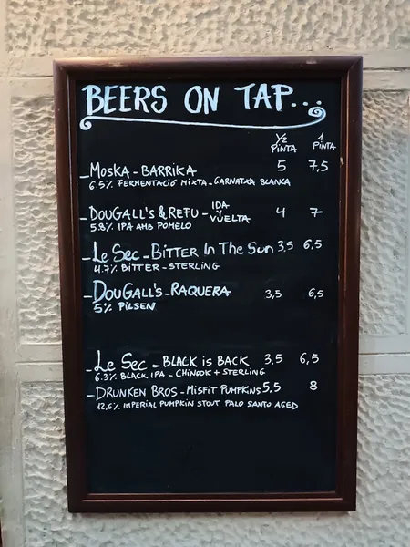 menu 2 of Brew Pub Le Sec