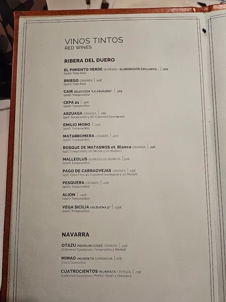 menu 0 of El Pimiento Verde