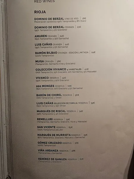 menu 1 of El Pimiento Verde