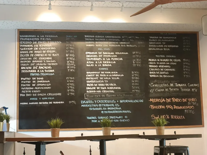 menu 2 of Txirimiri Ferraz