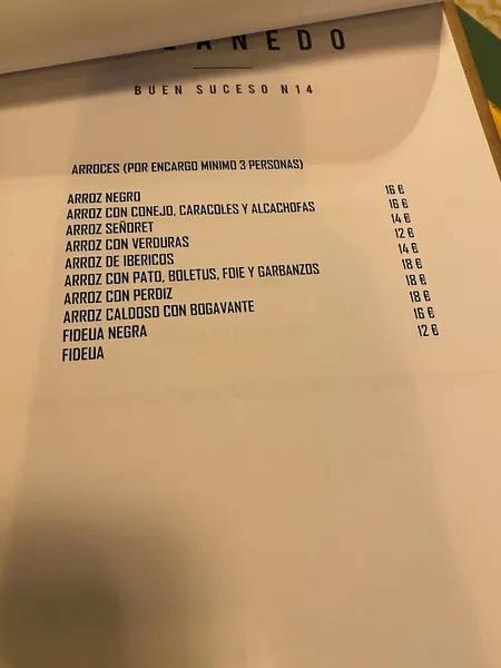 menu 2 of Restaurante Ablanedo