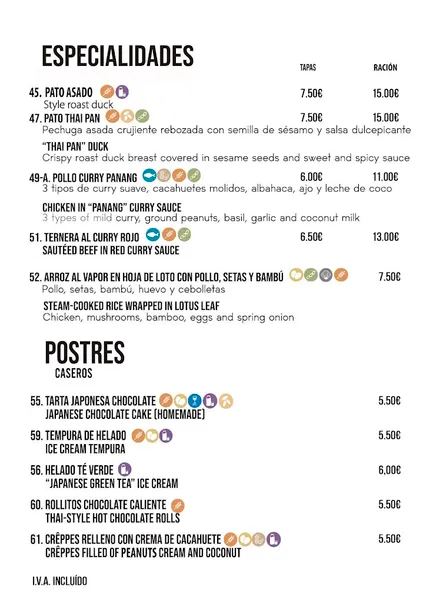 menu 2 of Feng Shui Street