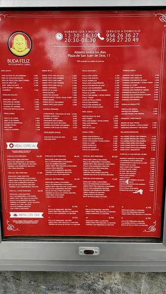menu 2 of Buda Feliz