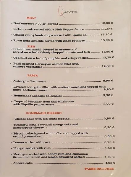 menu 0 of Áncora