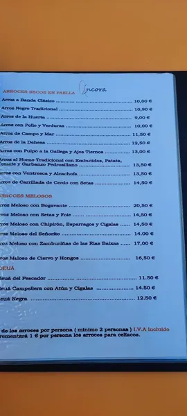 menu 2 of Áncora