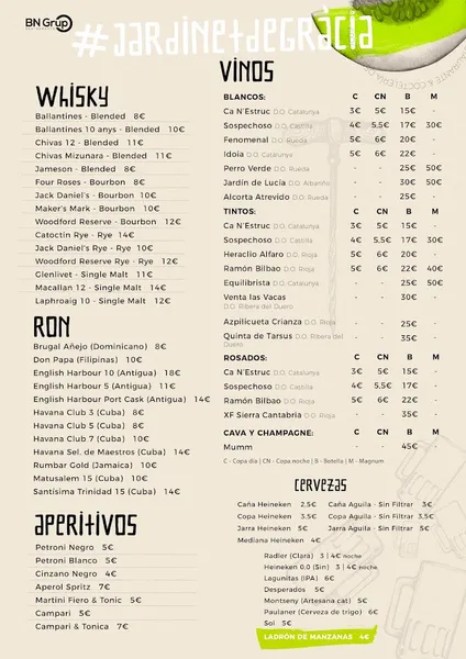 menu 1 of Jardinet de Gràcia