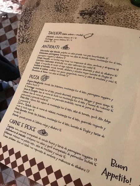 menu 1 of Il Posto di Bravo | restaurante italiano en Chamberí