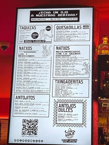 menu 0 of Lula Natxería