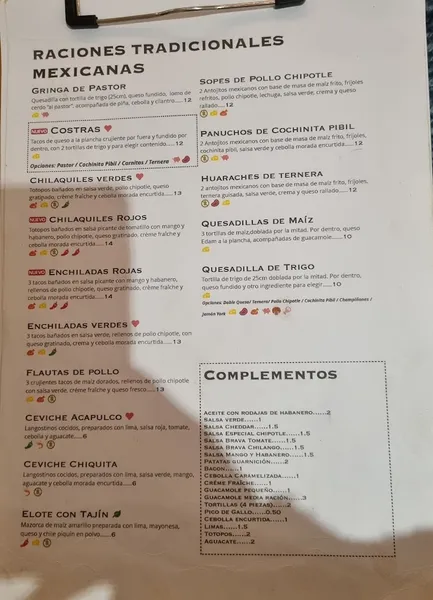 menu 0 of Chilango Bilbao