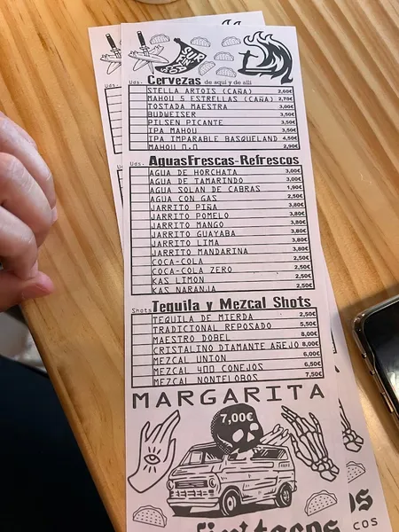 menu 0 of Los tacos de 10 by Surfin' Tacos