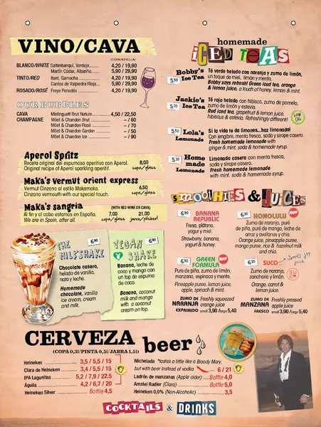 menu 0 of Makamaka - Restaurante Barcelona | Hamburguesas & Cocktails Bar