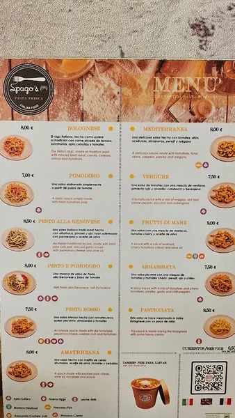 menu 2 of Spago's