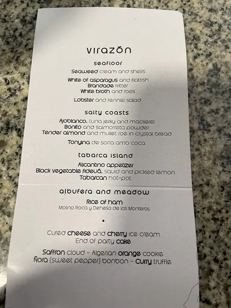 menu 1 of Beluga Málaga | Restaurante Málaga centro