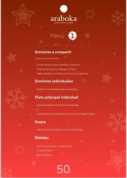 menu 0 of Araboka Restaurante en Málaga