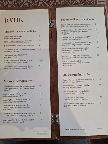 menu 2 of Batik